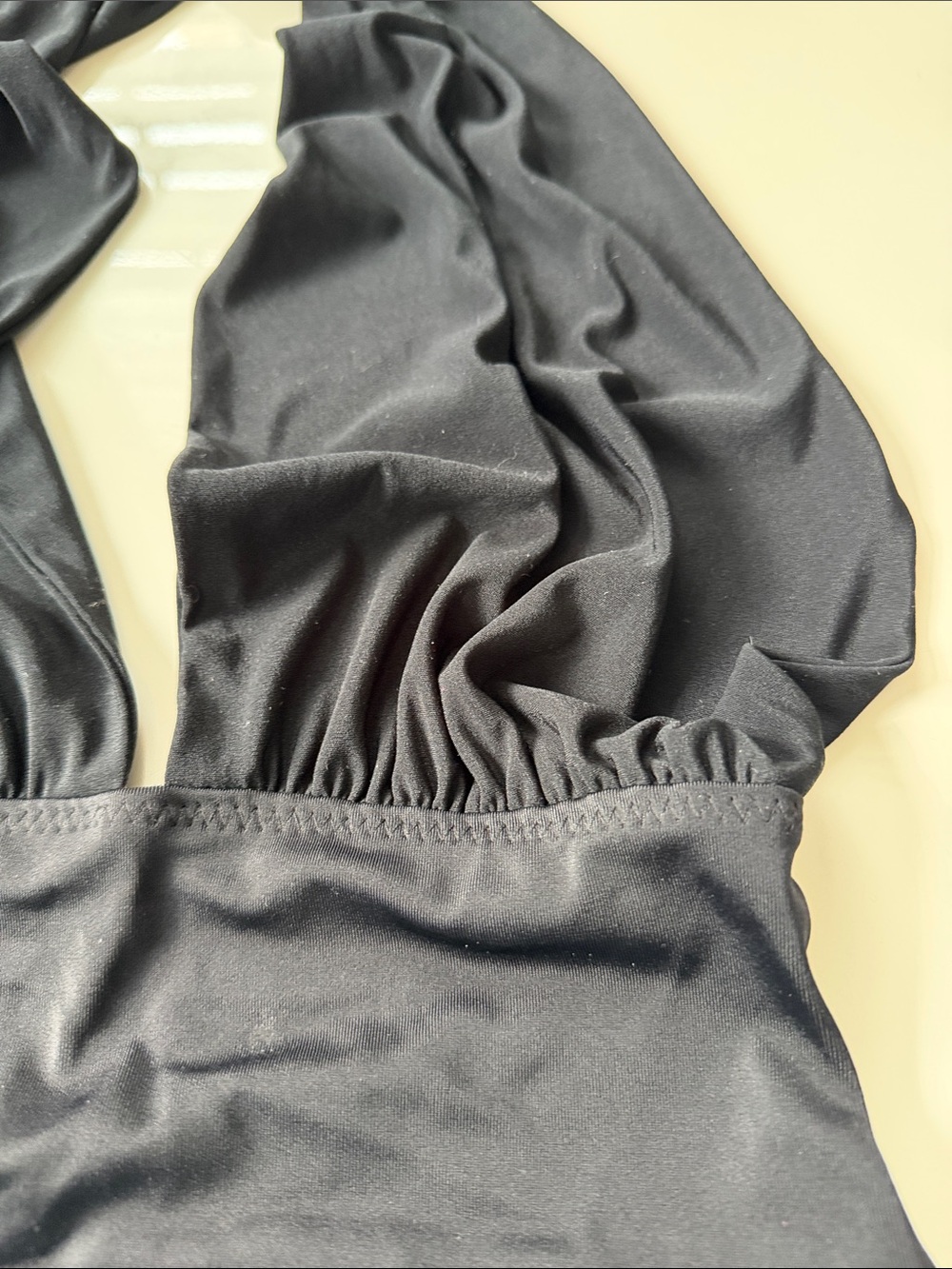 Norma Kamali Black One-Piece Halter Swimsuit - Picture 2 of 5